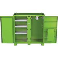 Onsite PPE Storage Cabinet, Steel, High-Visibility Lime Green Equipex
