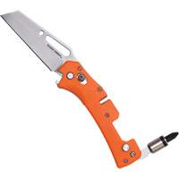 Electrician's Pocket Knife with Driver, 2-99/100" Blade, Stainless Steel Blade, Plastic Handle Equipex