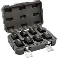 Jeu de douilles m&eacute;triques &agrave; 6 pans, 8 Mcx, Chocs, Prise de 3/4" Equipex