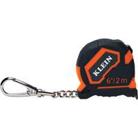 Ruban &agrave; mesurer porte-cl&eacute;, 1/2" x 6'/2 m, Marques de goujon 1/32''/0,79 mm Equipex