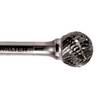 Double Cut Ball Nose Burr, SD-5, 1/2" Dia., 1/4" Shank, 7/16" Depth of Cut Equipex