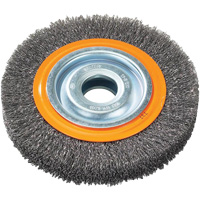 Wire Wheel Brush, 7" Dia., 0.118" Fill, 1-1/4" Arbor Equipex