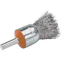 Mounted End Brush with Crimped Wires, 1/2", 0.02" Fill, 1/4" Shank Equipex