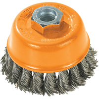 Wire Cup Brush, 3" Dia. x 5/8"-11 Arbor Equipex