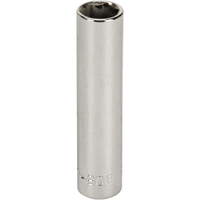 Socket, 8 mm, 1/4" Drive, 6 Points, Deep Equipex