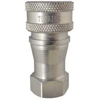 RACCORD HYDRAULIQUE FERMETURE 2 VOIES,1/4NPT,ACI, Laiton/Acier inoxydable Equipex