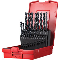Jobber Length Drill Bit Set, 21 Pieces, High Speed Steel Equipex