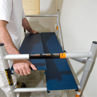 Mobile Work Scaffolding - Mini Scaffoldings, Aluminum Frame, 42" D x 48-1/2" H Equipex