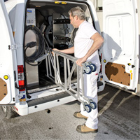 Mobile Work Scaffolding - Mini Scaffoldings, Aluminum Frame, 42" D x 48-1/2" H Equipex