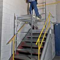 Mobile Work Scaffolding - Maxi Square Scaffolding, Aluminum Frame, 74" D x 75" H Equipex