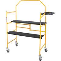 Jobsite Series 4' Safety Rail & Tool Shelf Scaffold Kit, Steel Frame, 49-1/2" D x 57-3/4" H Equipex