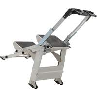Tilt & Roll Step Stool Ladder, 2 Steps, 23" x 21" x 34.50" High Equipex
