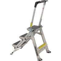 Tilt & Roll Step Stool Ladder, 3 Steps, 34" x 22" x 50.75" High Equipex