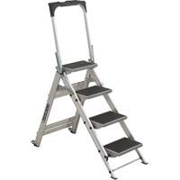Tilt & Roll Step Stool Ladder, 4 Steps, 44.25" x 22.13" x 59" High Equipex