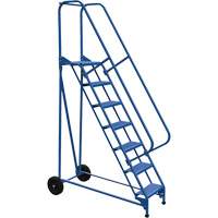 &eacute;chelle escamotable et portative Roll-A-Fold, 7 marches, Perfor&eacute;, Hauteur 70" Equipex