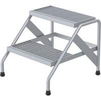 Escabeau en aluminium, 2 marche(s), 22-13/16" la x 24-9/16" lo x 20" h, Capacit&eacute; 500 lb Equipex