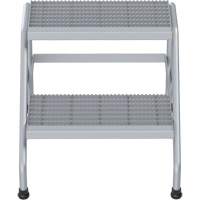 Escabeau en aluminium, 2 marche(s), 22-13/16" la x 24-9/16" lo x 20" h, Capacit&eacute; 500 lb Equipex