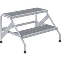 Escabeau en aluminium, 2 marche(s), 32-13/16" la x 24-9/16" lo x 20" h, Capacit&eacute; 500 lb Equipex