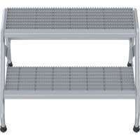 Escabeau en aluminium, 2 marche(s), 32-13/16" la x 24-9/16" lo x 20" h, Capacit&eacute; 500 lb Equipex