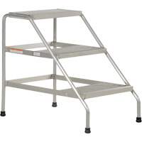 Escabeau en aluminium, 3 marche(s), 22-13/16" la x 34-9/16" lo x 30" h, Capacit&eacute; 500 lb Equipex