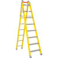 &eacute;chelle et escabeau combin&eacute;s, 13,8', Fibre de verre, 375 lb, CSA calibre 1AA Equipex