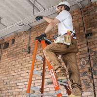 Step Ladder, 12', Fibreglass, 375 lbs. Capacity, Type 1AA Equipex