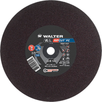 Ripcut Stainless Steel & Steel Cut-Off Wheel for Stationary Saws, 14" x 1/8", 1" Arbor, Type 1, Aluminum Oxide, 4400 RPM Equipex