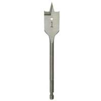 Flat Boring Bit, 1-1/8" Diameter, 1/4" Hex Shank, 6" Length Equipex