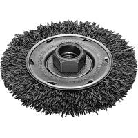 Twist Know Wire Wheel, 4" Dia., 0.02" Fill, 5/8"-11 Arbor, Stainless Steel Equipex