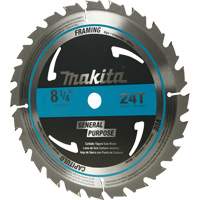Lame de scie circulaire pour charpente &agrave; pointes au carbure, 8-1/4", 24 dents, Pour Bois Equipex