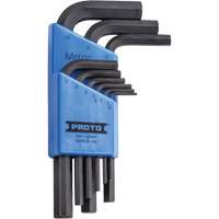 Short-Arm Hex Key Set, 9 Pcs., Metric Equipex
