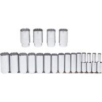 Jeu de douilles, 19 Mcx, Prise de 1/2", Profond Equipex