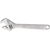 Adjustable Wrench, 12-1/8" L, 1-19/32" Max Width, Chrome Equipex