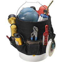 Sacs Bucket Buddy &agrave; 48 pochettes, 6" lo x 11" la x 12" h, Polyester, Noir Equipex