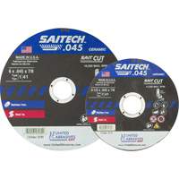 Meule &agrave; tronçonner, 14" x 0,045", Arbre de 5/8", Type 1, Oxyde d'aluminium/C&eacute;ramique, 19000 Tr/min Equipex