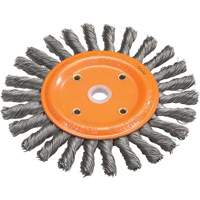 Knot-Twisted Wire Bench Wheel, 8" Dia., 0.0118" Fill, 5/8" Arbor, Steel Equipex