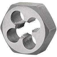 Hexagon Rethreading Bolt Die, 1.3" Dia., M16x2 Thread, High Speed Steel Equipex