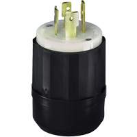 3-Pole 4-Wire Grounding Locking Plug, Nylon, 20 Amps, 250 V, L15-20P Equipex
