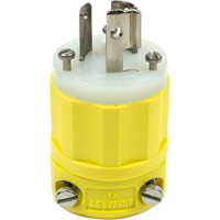2-Pole 3-Wire Grounding Locking Plug, Nylon, 15 Amps, 250 V, L6-15P Equipex