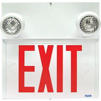 Stella Combination Signs - Exit, LED, Hardwired, 12-1/8" L x 12-1/2" W, English Equipex