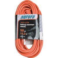 Vinyl Extension Cord, Outdoor, SJTW, 14/3 AWG, 15 A, 50' Equipex