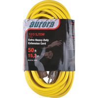 Vinyl Extension Cord with Light Indicator, Outdoor, SJTOW, 12/3 AWG, 15 A, 50' Equipex
