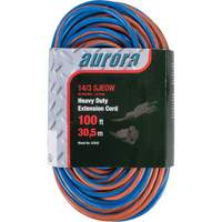 TPE-Rubber Extension Cord With Light Indicator, All-Weather, SJEOW, 14/3 AWG, 13 A, 100' Equipex