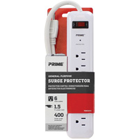 Protecteurs de surtension, 6 Prises, 400 J, 1875 W, Cordon 2' Equipex