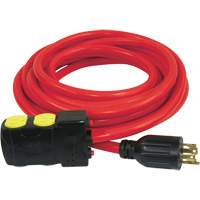 Rallonge pour g&eacute;n&eacute;ratrice avec remises en circuit, SJTW, AWG 10, 20 A, 4 prise(s), 25' Equipex