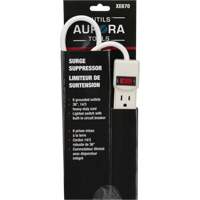 Surge Suppressor, 6 Outlets, 200 J, 1875 W, 3' Cord Equipex
