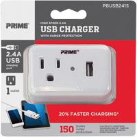 Chargeur USB Prime avec protection contre la surtension Equipex