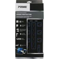 Limiteurs de surtension avec chargeur USB, 12 Prises, 4200 J, 1875 W, Cordon 6' Equipex