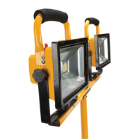 Twin-Head Work Light, LED, 40 W, 4800 Lumens, Aluminum Housing Equipex