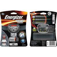 Vision HD+ Focus Headlamp, LED, 315 Lumens, 6 Hrs. Run Time, AAA Batteries Equipex